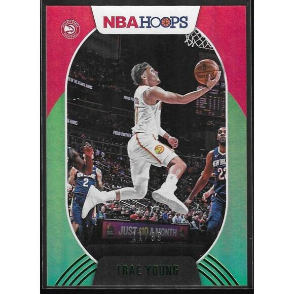 2020-21 Panini NBA Hoops - [Base] - Green #46 - Trae Young 11/99 Jersey Serial